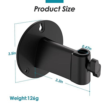 YOUSHARES Wall Mount Boom Arm - Microphone Holder for Stand, Vertical Surface Mount and Freely Swiveling Metal Clip Suitable for Saving Desk Space, Mic Stand Accessories - color: Wall Mount Stand