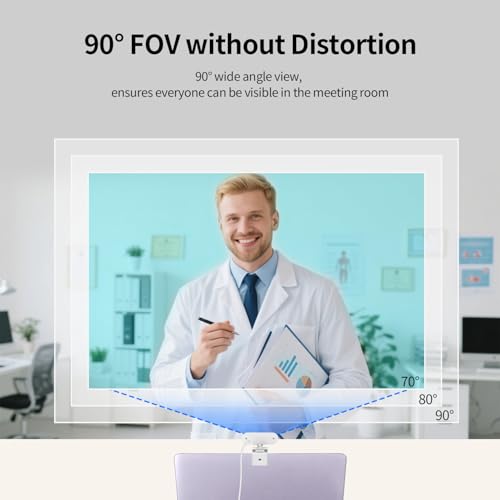 TOALLIN 2K Webcam for PC, 5MP, Built-in Mic, 90° Wide Angle Webcam with Tripod and Privacy Cover, USB Computer Camera for Laptop, Live-Streaming, Gaming, Online Meetings, Video Calls - style: 2K Webcam with Tripod
