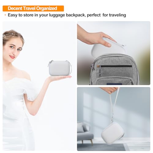 Elonbo Camera Carrying Case for KODAK PIXPRO FZ55 / FZ53 / FZ45 / FZ43 16MP Digital Camera, Vlogging Camera Storage Holder Travel Bag, Mesh Bag Fits Batteries, Cable, Memory Card, White - color: White