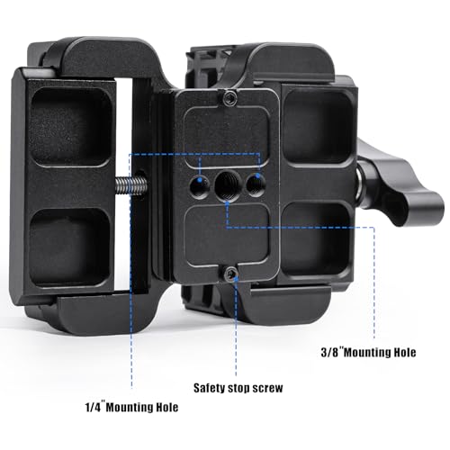 Rifle Clamp for Tripod - Heavy Duty Arca Swiss Saddle Mount with Quick Release, 1/4"&3/8" Screw Holes, Universal Hunting/Shooting Clamp Rest - style: Arca Swiss Saddle Mount