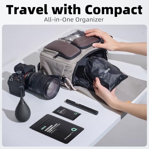 llano 5-in-1 Camera Lens Cleaning Kit with Cleaning Solution 60ml, Swab, Pen, Air Blower, Nano-Fiber Cloth, Wipes, Cleaning Kit for Computer PC MacBook iPhone Camera