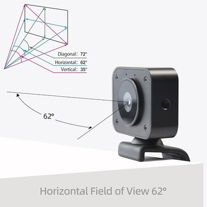MOKOSE 4K Webcam for PC, Computer Camera with Microphone & Detachable Stand, 1/2.3" Sensor, Autofocus, Plug&Play, USB Streaming Camera for Gaming, Video Calling