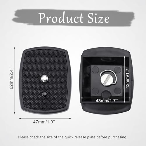 BlingKingdom Camera Quick Release Plate, 43 mm Tripod Quick Release Plate for Tripods and Cameras Tripod Mount