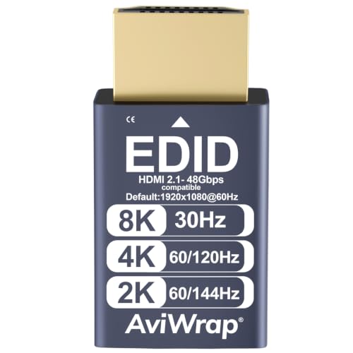 8K HDMI Dummy Plu,Virtual Display Adapter with EDID Emulator,Headless HDMI 2.1 Display for Remote Desktop,GPU Acceleration,Supports4K120Hz,2K 1080p/144Hz - color: 8K 30Hz /hdmi2.1