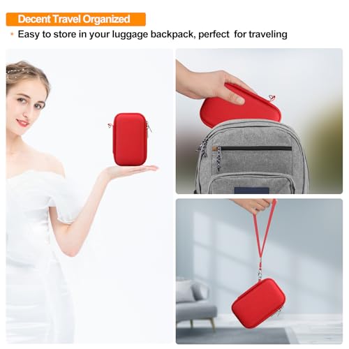 Case for Sony ZV-1F/ ZV-1/ ZV-1 II/Sony RX100 VII/ RX100 III Digital Camera | Sony ZV-1F/ ZV-1/ ZV-1 II/ RX100 VII Digital Camera Carrying Case, Hard Travel Protective Bag, Pocket fits Accessories, Red - color: Red