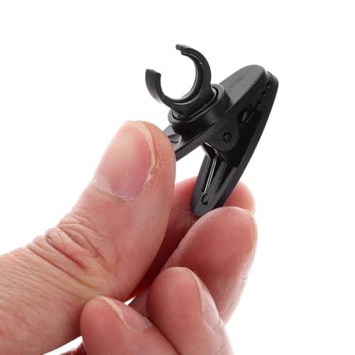 UPKOCH 10Pcs Lavalier Mic Clips Single Mount Microphone Holder Clips with Rotatable Design for Video Recording and Audio Use Secure Fit for Small Collar Mics