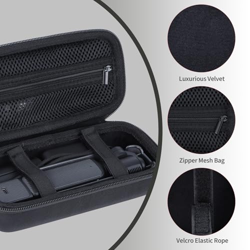 Storage Case Compatible with DJI Osmo Pocket 3 Creator Combo Vlogging Cameras (Black Case) - color: Black Case