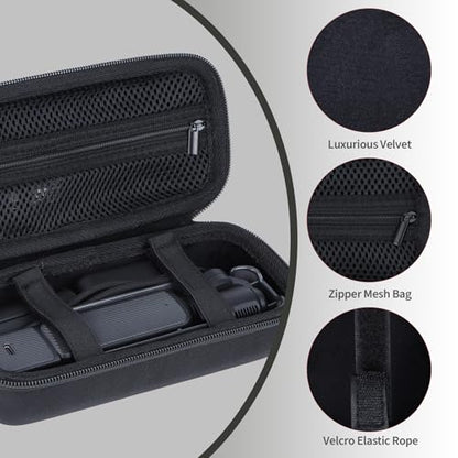Storage Case Compatible with DJI Osmo Pocket 3 Creator Combo Vlogging Cameras (Black Case) - color: Black Case