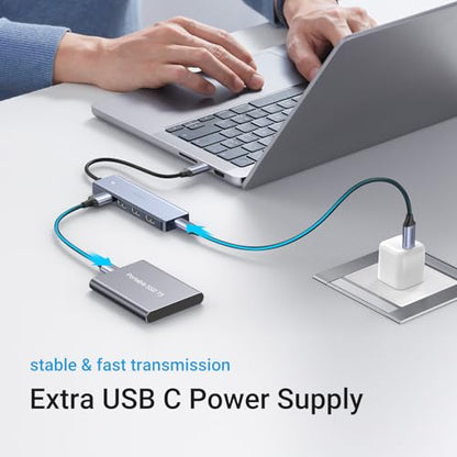 UGREEN USB C to USB A Hub with 4 USB 3.0 for Laptop, MacBook Pro/Air, Mac mini M4, iMac, iPad Pro, Chromebook, Dell XPS, Galaxy S23, and More, 0.5FT - size: 0.5 FT