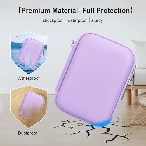 Elonbo Carrying Case for Canon PowerShot ELPH 360 HS A/ 360 HS/ 360/ IXY 650 Digital Camera, Canon PowerShot ELPH 330/190/160/115/130/110 Camera Hard Travel Bag, Mesh Pocket fits Battery Cable, Purple - color: Purple