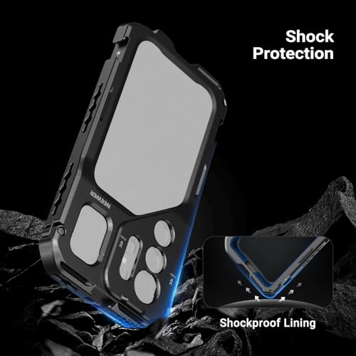 NEEWER S26 Ultra Phone Cage, Mobile Video Rig Stabilizer Vlog Kit with 3X Backplate for 67mm Filter, 17mm Phone Lens & T Mount Lens, Compatible with Samsung Galaxy S26 Ultra Only, PA182