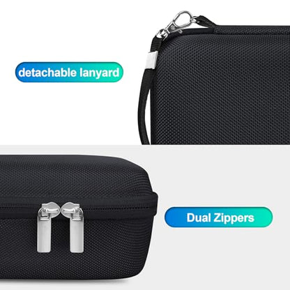 BOVKE Carrying Case for Fujifilm X100VI / X100V / X-E5 Digital Camera, Extra Mesh Pocket for Fuji Camera Accessories Charging Cables, Black - color: Black