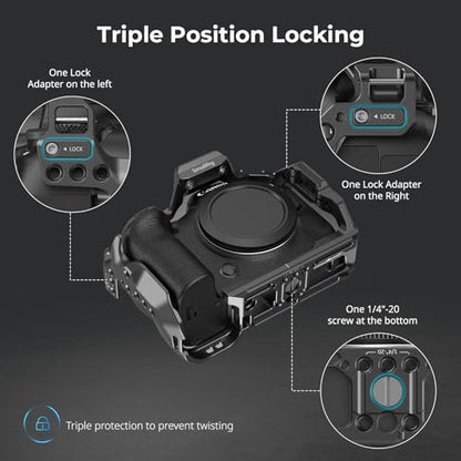 SmallRig R6 Mark II Camera Cage for Canon, Formfitting Video Making Camera Rig for Canon R6 Mark II, Built-in Dual NATO Rails, Quick Release Plate for Arca, Horizontal and Vertical Shooting - style: R6 Mark II Cage