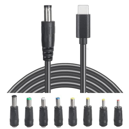 USB C to DC 5.5mm x 2.1mm Power Cable Cord, USB C Input to DC 12V Out Charging Cable, Work with PD Charger and PD Power Bank, Output DC 12V 3A MAX 36W - size: USB to DC 12V