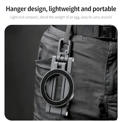 Magnetic Phone Tripod, Compatible with MagSafe, Portable Aluminum Alloy Magnetic Phone Stand with Comfort Grip for iPhone 17/16/15/14/13/12 Series, Fits Desktop, Gym, Travel & Selfie (Black & Green) - color: Black & Green