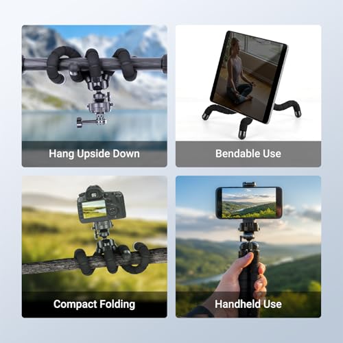 NEEWER Basics Flexible Phone Tripod, Mini Small Octopus Desk Stand Holder, Vlog Selfie Stick for Cell Phone Camera Compatible with iPhone GoPro DJI Insta 360 Action Camera for Video Recording, TP001 - style: TP001