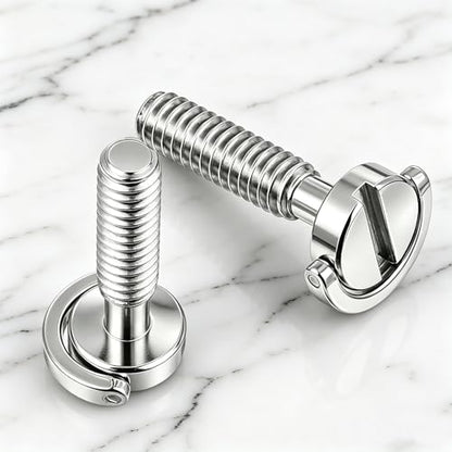 Tripod Screw, 2PCS 1/4-20 Thread D-Ring Stainless Steel Camera Fixing Screws, Tripod Camera Mount Screw for Camera-Holder Fixing-Screw, Quick Release Plate Mounting and Attachment Screws, 26mm Length