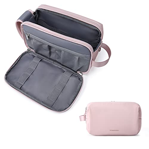 BAGSMART Toiletry Bag for Men, Travel Toiletry Organizer Dopp Kit Water-resistant Shaving Bag for Toiletries Accessories, Door Room Essentials,Pink-large - color: Pink, size: Large