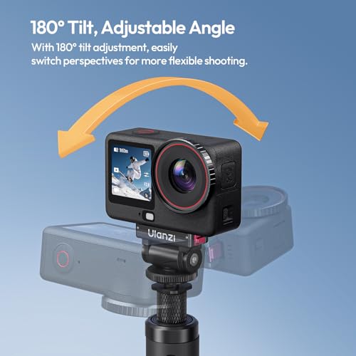ULANZI OA27 Magnetic Cold Shoe Adapter, Adapter Mount Compatible with DJI OSMO Action 6 & OSMO Nano Xtra Muse, Magnetic Quick Release with 180° Tilt, Cold Shoe + 1/4”-20 Thread, All-Metal Mini Rig