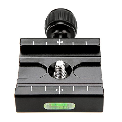 Fotasy 50mm Arca Swiss Type Clamp, Arca QR Clamp, 50 mm Arca Clamp, Arca Swiss Clamp, Quick Release Plate Clamp, QR Clamp, Arca Tripod Mount Adapter, for Tripod Head Monohead, with 50mm Arca Plate, Cl50_PU50, Black