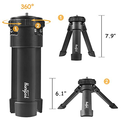 HUNTPAL Portable Shooting Stick Tripod Gun Rest | Portable, Adjustable Height, Compact Aluminum Construction, For Range Table Shooting Target Practice - color: Tripod-601: 6.1"-7.9"