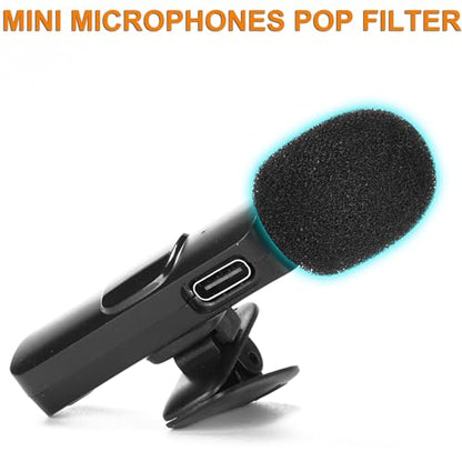 Defean 44 Pack Mini Microphones Pop Filter for Lavalier Lapel Mic Microphones,Small Lapel and Lavalier Microphones,Noise-Cancellation Windsock Cover