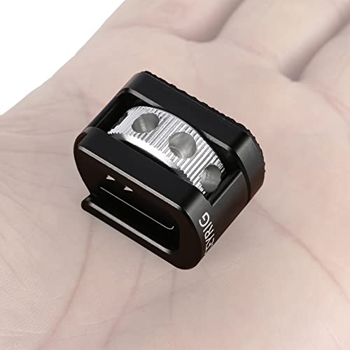 NICEYRIG Cold Shoe Adapter for 1/4’’-20 Thread, Thumbscrew Easy Mounting Cold Shoe Base for Microphone Flash LED Video Light - 499 - style: 1/4'' mount