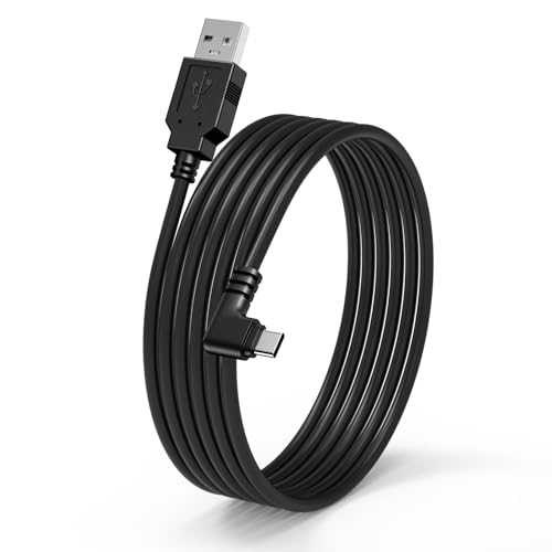 weishan USB C Dash Cam Power Cord, USB to 90-Degree USB-C Charging Cable for Dashcam Rear View Mirror Camera, 11.5ft Long Charger Wire - style: USB-A to USB-C