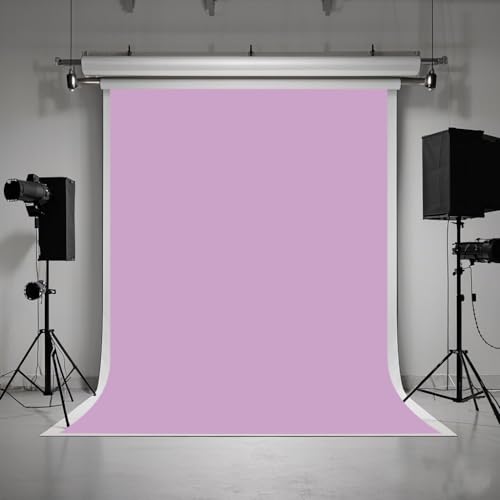 5X7ft Purple Backdrop Light Purple Photo Backdrop for Photoshoot Background Solid Color Backdrop - color: Purple, size: 5x7ft