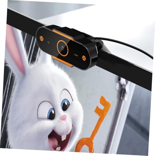 1080p USB Webcam with Built-in Microphone, Automatic Focusing Web Camera for Live Streaming and Video Conference, Plastic Laptop Web Camera Compatible with 5v Dc Power