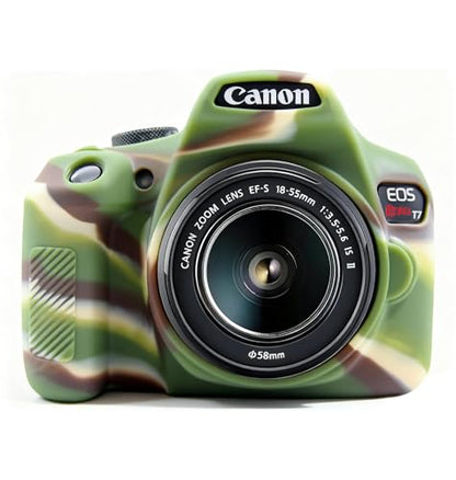 Case for Canon EOS Rebel T7 Rebel T6 Camera, Soft Silicone Rubber Protective Camera Case Cover Accessories, Lightweight, Anti-Scratch with Button Marking for EOS Rebel T7 T6 (Camouflage) - color: Camouflage