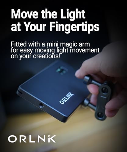 ORLN'K Portable RGB Video Light 10W 4000mAh, LED Video Light Panel with Soft Diffuser for Photographer, Content Creator Fits iPhone, for Sony Canon Nikon Fuji Panasonic Cameras (Tripod Combo) - style: 7in1 TripodCombo