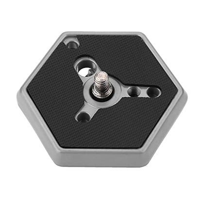 Tbest Hexagon Quick Release Plate for Tripod Camera, bogen Quick Release,Quick Release Plate,Hexagonal Quick Release Plates 3049 1 4 Screw for 030?14 RC0 3063 Photo Studio Acces