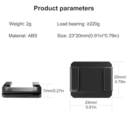 VRIG 2 Packs Plastic Cold Shoe Mount Adapter with Adhesive Stickers, Cold Shoe Bracket Adapter for Camera Cage Flash LED Monitor Cold Shoe Adapter