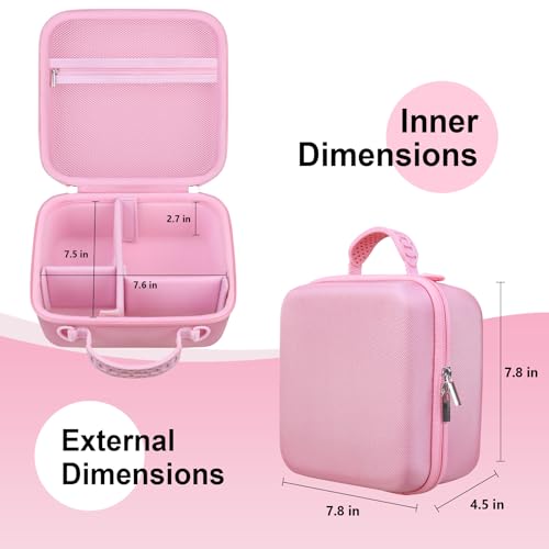 RAIALL Camera Case for Canon EOS Rebel T7/ R50/ R50V/ R100/ R5/ R6 Mark II/ R7/ R8/ R10/RP/T6/ Sony/Nikon D7500 Camera, Hard Carrying Case Protective Travel Bag Fits Lens, Tripod, Batteries, Pink - color: Pink
