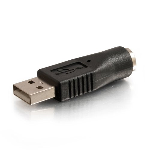 C2G Legrand USB to PS/2 Adapter, Male to Female USB to Playstation 2 Adapter to Use as USB Mouse to PS/2 Adapter, Black USB to PS/2 Keyboard Adapter, 1 Count, C2G 27277 - size: 1 Count (Pack of 1), style: USB Male to Female Adapter