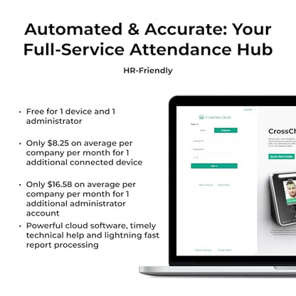 ANVIZ Time Clocks for Employees Small Business - Forever Free Cloud Software - FacePass 7 Pro Biometric Clock in and Out Machine - Support Door Access - Face + RFID + Pin Punching, FacePass 7 Pro