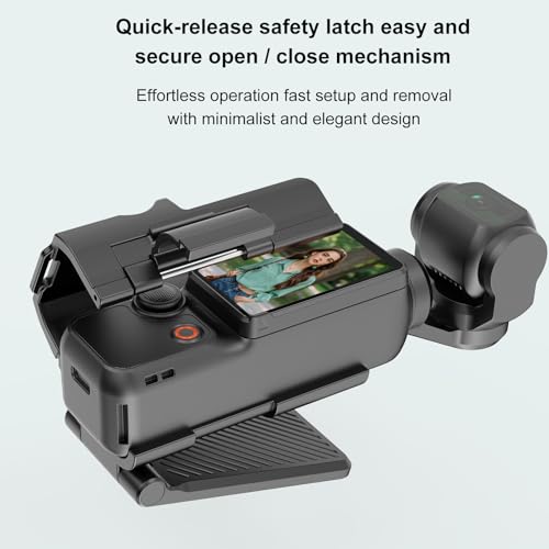 PULUZ Folding Magnetic Mount Stand for DJI Osmo Pocket 3 Accessories,Upgraded Pocket3 Accessories Portable Desktop Tripod Stand,180°Adjustable Handle & Case,Vlogging Accessories (Black)