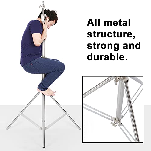 Photo Video Studio Backdrop Stand, 9.19ft Stainless Steel Backdrop Support System Background Stand with Carry Bag for Portrait & Studio Photography - size: 9.8×9.2ft(W×H)