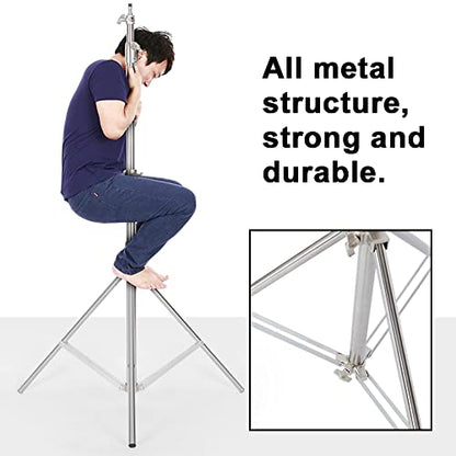 Photo Video Studio Backdrop Stand, 9.19ft Stainless Steel Backdrop Support System Background Stand with Carry Bag for Portrait & Studio Photography - size: 9.8×9.2ft(W×H)