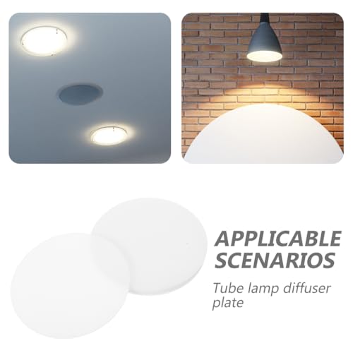 OSALADI Precision Curved Pc Diffuser Cover 3.89X3.89 Inch Lightweight Scratch Resistant Recessed Light Diffuser Panel for Led Downlight Protection and Heat Resistance Pack of 10