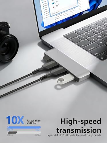 USB 3.0 Hub | Premium USB Hub for Laptops Cable-Free Plug-and-Play Design, Seamlessly Integrated with Your Device Wide Compatibility with Laptops, Desktops and Most USB-Enabled Devices - style: Left USB 3.0 Hub
