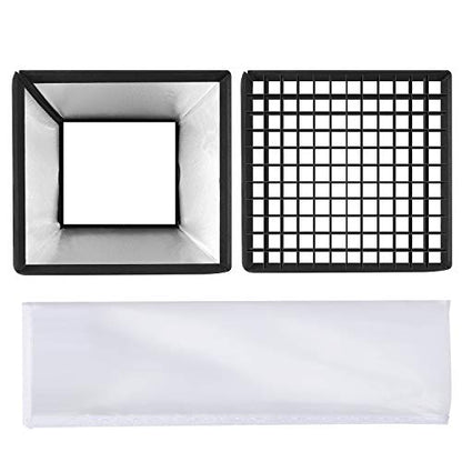 GVM Foldable Softbox Diffuser with Grid Beehive for GVM 50RS 672S MB832 520LS 520S 1200D Series LED Panel Lights, Video Lights, Suitable for Portrait Photography, Video Lighting, 14.9 x 15.7