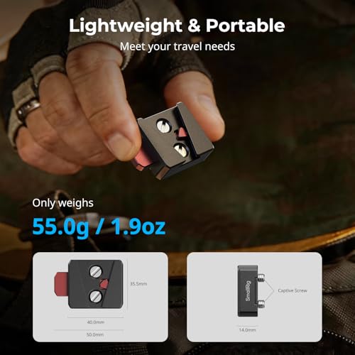 SmallRig V Mount Battery Plate, Quick Release Plate with 1/4"-20 Holes | Mini V-Lock Mount Plate Kit, Lightweight for Smallrig V-Mount Battery VB99 SE / VB50 / VB99 / X99, Monitors, Magic Arms - style: 1/4"-20 Hole