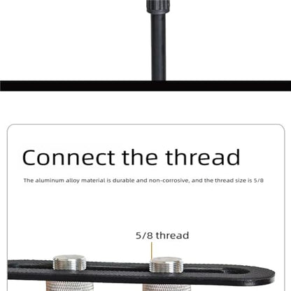 CH4 Mini 4 Mic Mount Bar with Standard 5/8-Inch Thread Suitable for Most Microphone Stands Boom Arms