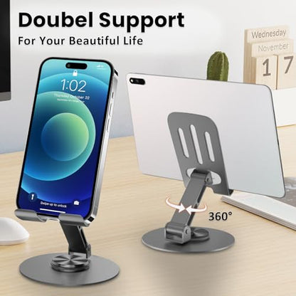 Universal Metal Cell Phone Stand, Multi-Angel Adjustable 360° Rotation Non-Slip Metal Phone Stand Suitable for Large-Scale Procurement 20 Independent Packages in Box (20PCS Grey) - color: 20PCS Grey