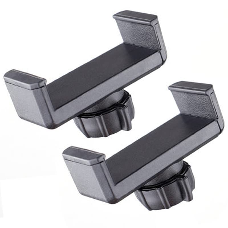 VizGiz 2 Pack Ring Light Phone Holder Replacement Clamp 17mm Rotate Ball Hole Clip Base for Hose Gooseneck Support Stand Live Broadcast Tripod Monopod Mount Attachment Cradle