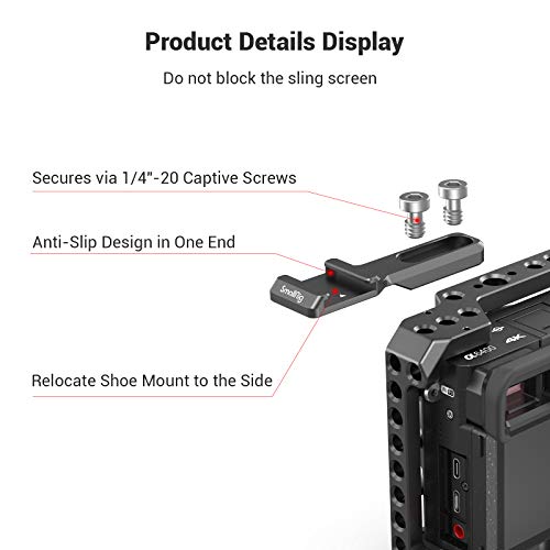 SMALLRIG Cold Shoe Extension, Outrigger Shoe Mount Adapter for Microphone, EVF and Camera Accessories - 2879