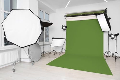 Denny Manufacturing - Seamless Paper Backdrop for Photography, Green Seamless Paper Roll - Green Screen (86 in x 36 ft) Includes Free Roll Black Gaffer Tape (2 in x 13 ft) - color: Green Screen, size: 86 in x 36 ft