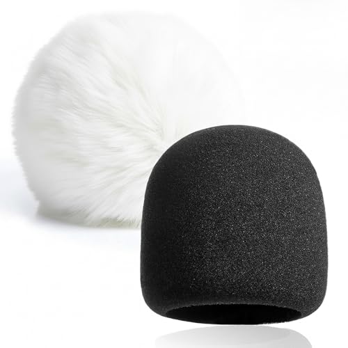 2 PCS White Pop Filter Compatible with Blue Yeti Microphone,For Yeti Mic,For Blue Yeti Pro USB Microphone - color: White